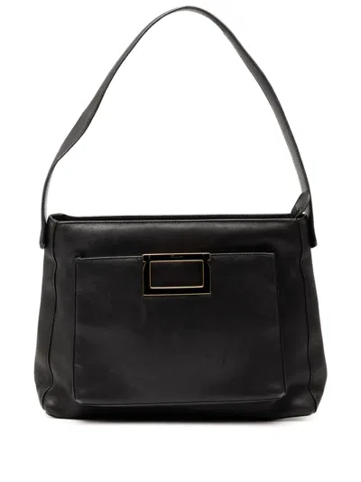 Pre-owned Ferragamo 1980-2021 Leather Shoulder Bag In Black