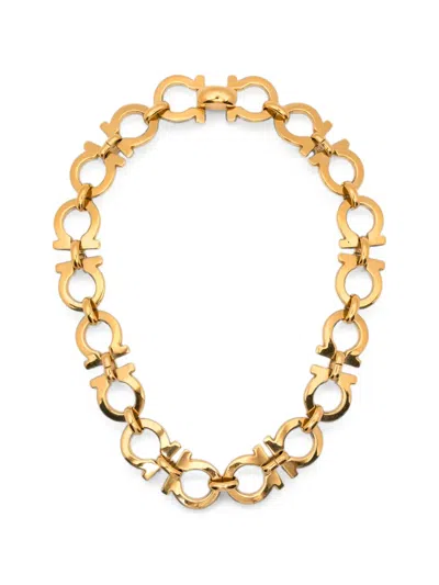 Pre-owned Ferragamo 1980s Gancini Chain Necklace In Gold