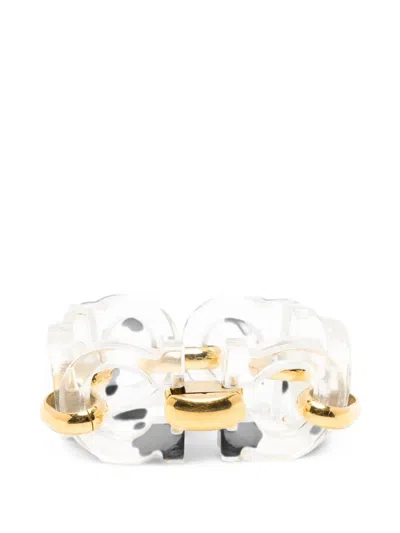 Pre-owned Ferragamo 1980s Gancini Link Bracelet In 金色