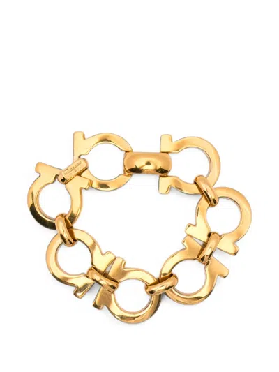 Pre-owned Ferragamo 1980s Gancini Link Bracelet In Gold