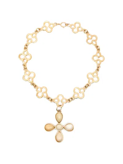 Pre-owned Ferragamo 1980s Gancini Pendant Necklace In 金色