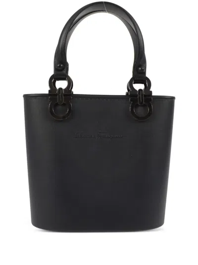 Pre-owned Ferragamo 1990-2000s Gancini Tote Bag In Black