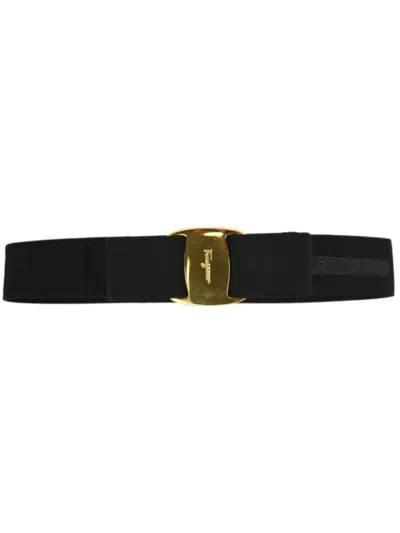 Pre-owned Ferragamo 1990-2000s Vara Bow Belt In Black