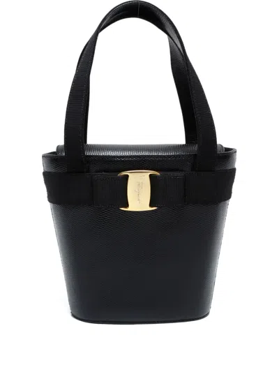 Pre-owned Ferragamo 1990-2000s Vara Bucket Bag In Black