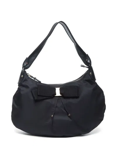 Pre-owned Ferragamo 1990-2000s Vara Shoulder Bag In Black