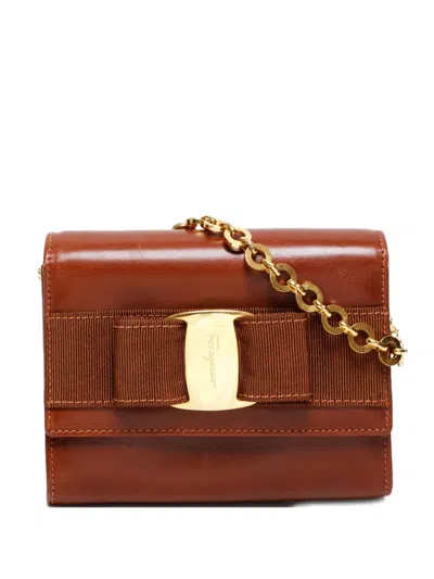 Pre-owned Ferragamo 1990-2010s Mini Vara Shoulder Bag In Brown