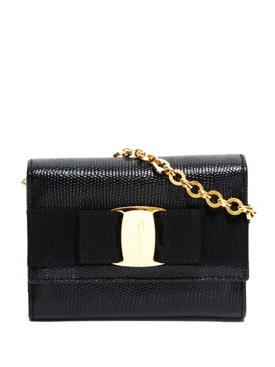 Pre-owned Ferragamo 1990-2010s Vara Mini Shoulder Bag In Black