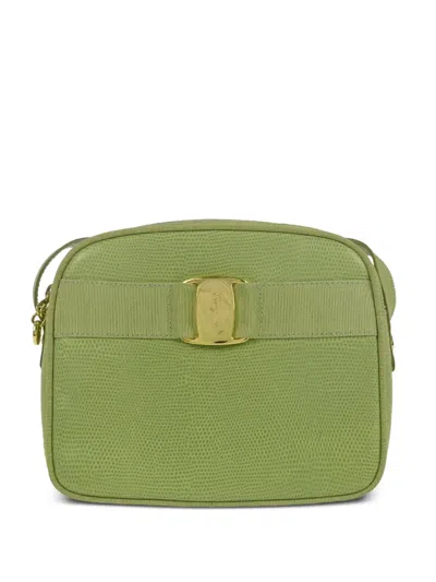 Pre-owned Ferragamo 1990-2000s Vara Shoulder Bag In Green