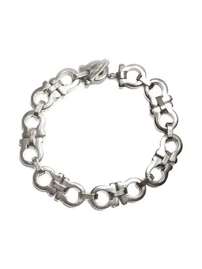 Pre-owned Ferragamo 1990s-2000s Ganchini Bracelet In Silver