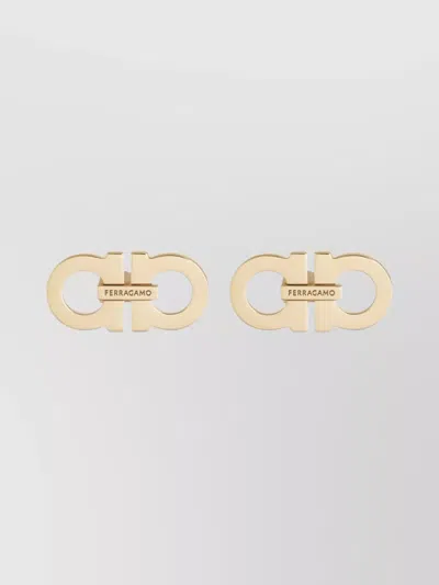 Ferragamo 2 Hooks Earrings Gold-tone Finish