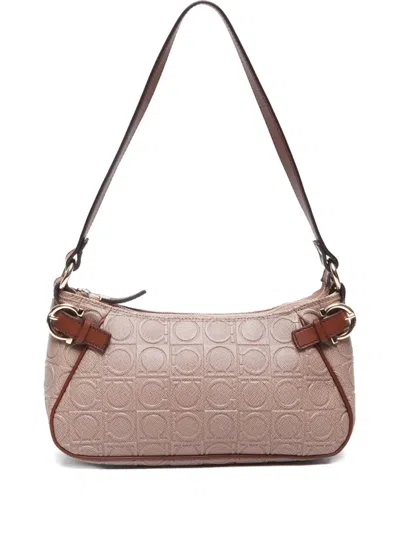 Pre-owned Ferragamo 2000-2010 Gancini-embossed Shoulder Bag