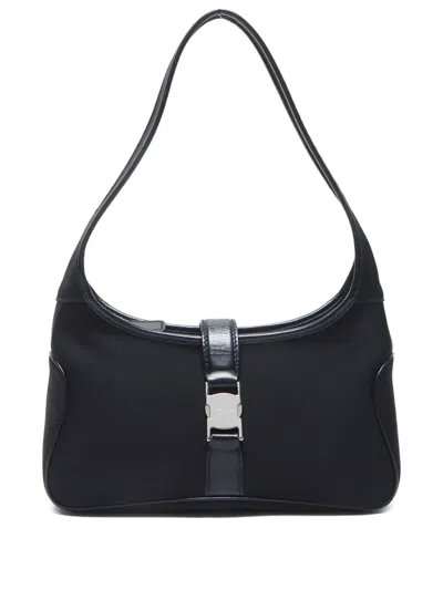 Pre-owned Ferragamo 2000-2010 Leather-trim Shoulder Bag