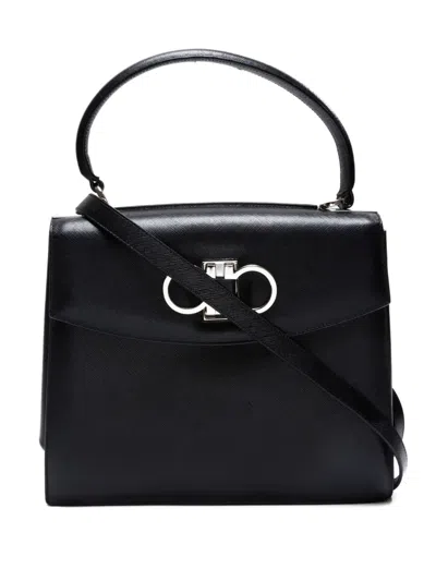 Pre-owned Ferragamo 2000-2015 Gancini Tote Bag In Black