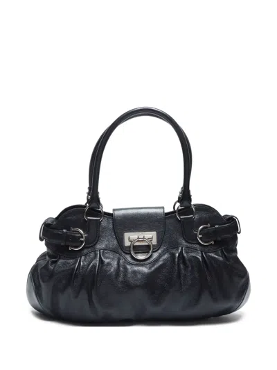 Pre-owned Ferragamo 2000-2020 Gancini Leather Shoulder Bag