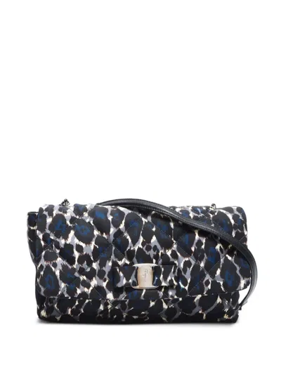 Pre-owned Ferragamo 2000-2020 Vara Shoulder Bag In Blue