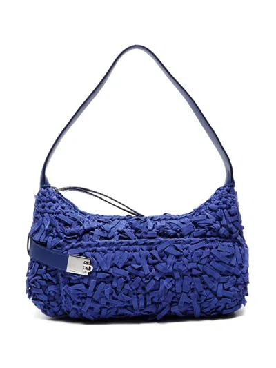 Pre-owned Ferragamo 2000-2020s Gancini Shoulder Bag In Purple