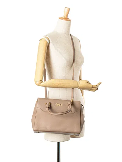 Pre-owned Ferragamo 2000-2024 Medium Leather Gancini Beky Satchel