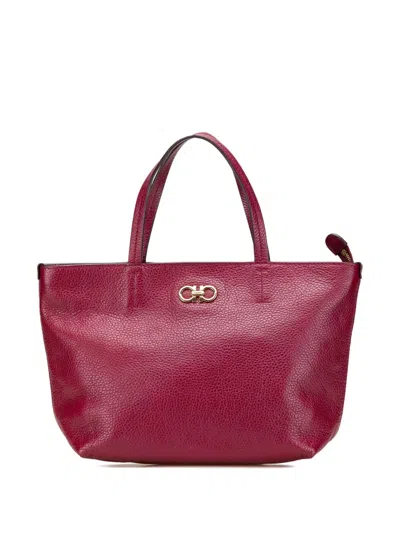 Pre-owned Ferragamo 2000-2025 Leather Gancini Tote Bag