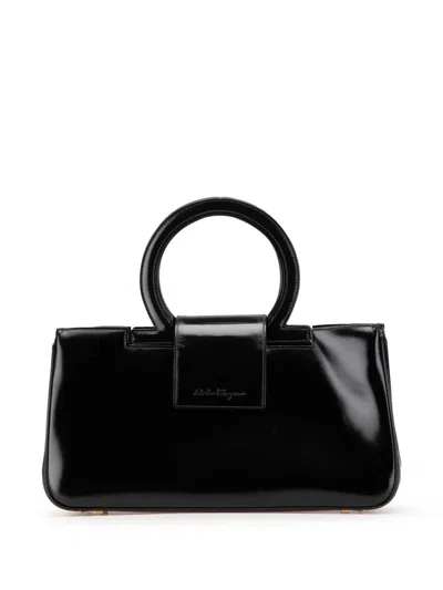 Pre-owned Ferragamo 2000-2025 Patent Leather Gancini Handbag