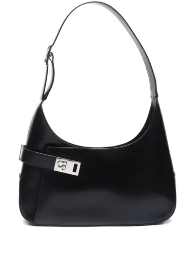 Pre-owned Ferragamo 2000 Gancini Shoulder Bag In 黑色