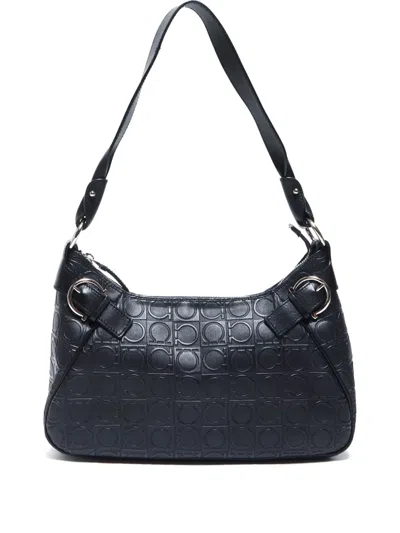 Pre-owned Ferragamo 2000's Gancini Shoulder Bag In Black