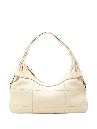 Pre-owned Ferragamo 2000-2010 Leather Gancini Handbag In Brown