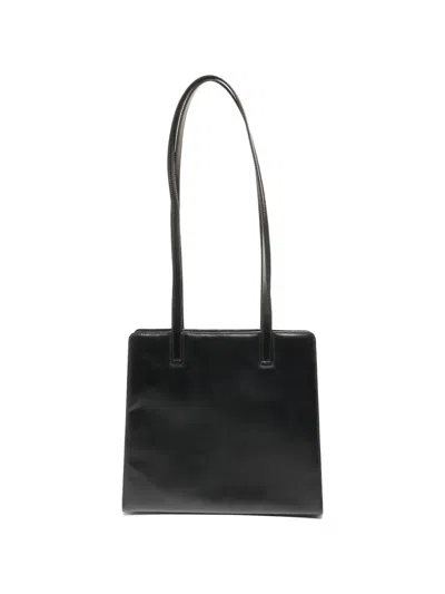 Pre-owned Ferragamo 2000-2015 Ganchini Leather Shoulder Bag In Black