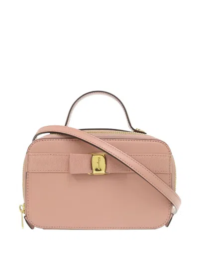 Pre-owned Ferragamo 2000-2025 Leather Vara Bow Satchel In Pink