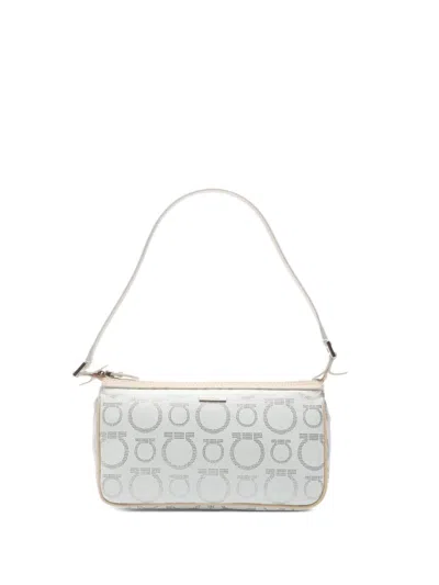 Pre-owned Ferragamo 2000s Ganchini Bag In White