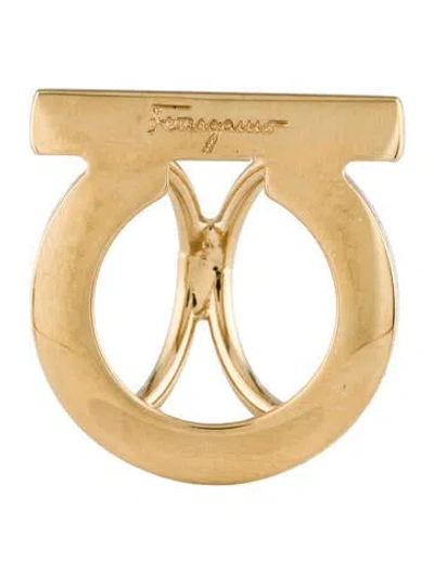 Pre-owned Ferragamo 2000s Ganchini Scarf Cocktail Ring In Multi