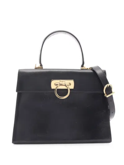 Pre-owned Ferragamo 2000s Gancini Flip-lock Tote Bag In Blue