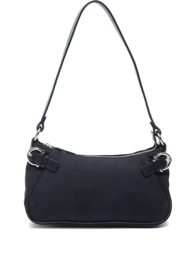 Pre-owned Ferragamo 2000s Gancini Shoulder Bag In Black