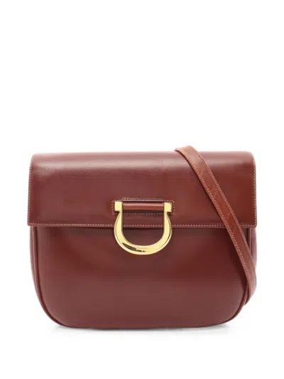 Pre-owned Ferragamo 2000s Gancini Shoulder Bag In Brown