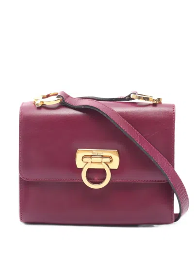 Pre-owned Ferragamo 2000s Gancini Shoulder Bag In Purple