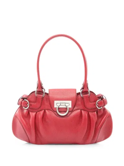 Pre-owned Ferragamo 2000s Marisa Gancini Handbag In Red