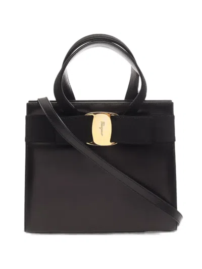 Pre-owned Ferragamo 2000s Vara Tote Bag In Black