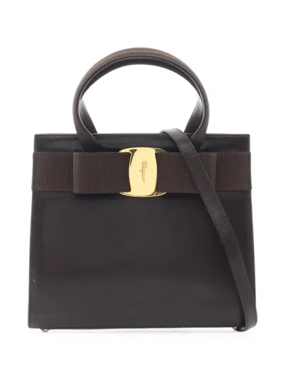 Pre-owned Ferragamo 2000s Vara Tote Bag In Brown