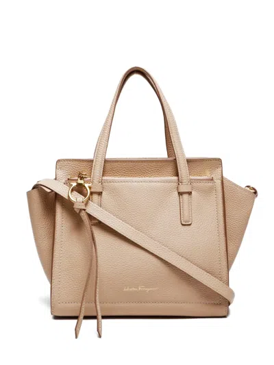 Pre-owned Ferragamo 2010-2020s Eimy Two-way Handbag In Neutral