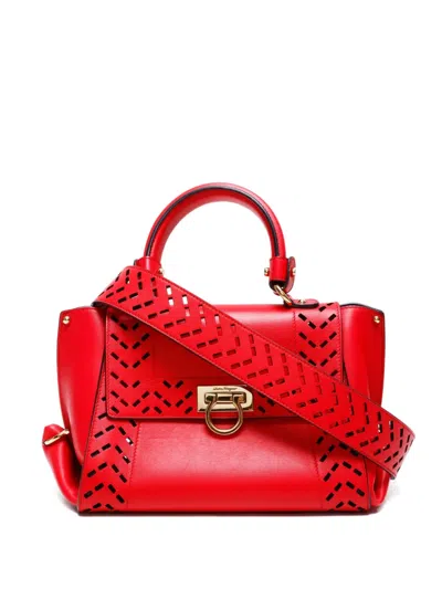 Pre-owned Ferragamo 2010-2020s Sophia Leather Bag In Red