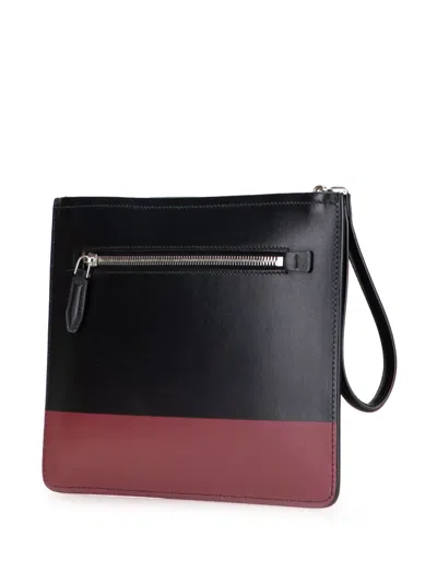 Pre-owned Ferragamo 2010-2025 Leather Gancini Clutch Bag In Red