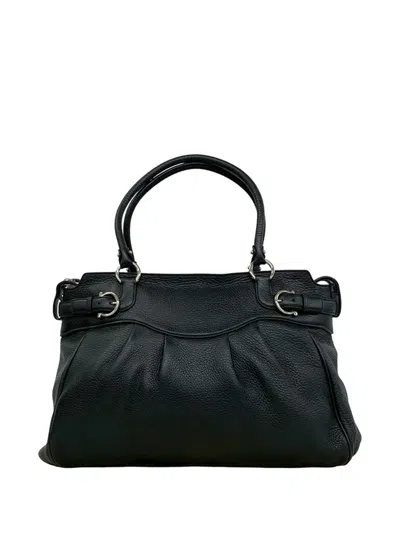 Pre-owned Ferragamo 2010-2026 Leather Tote Bag In Black