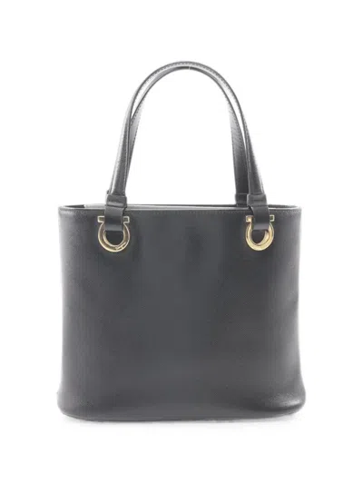 Pre-owned Ferragamo 2010s Gancini Handbag In Black