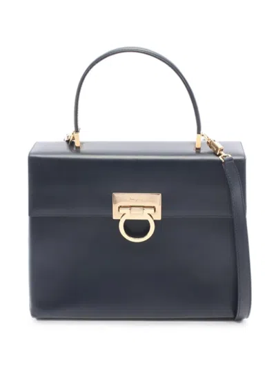 Pre-owned Ferragamo 2010s Gancini Handbag In Blue