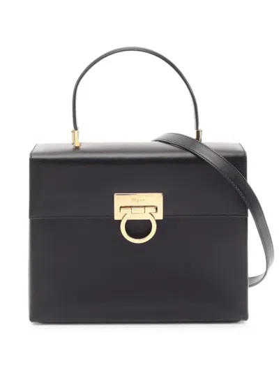 Pre-owned Ferragamo 2010s Gancini Tote Bag In Black