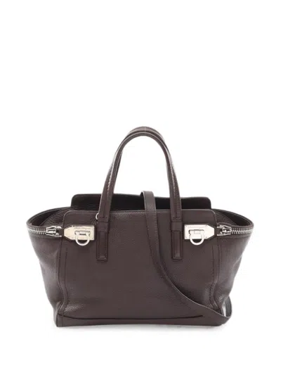 Pre-owned Ferragamo 2010s Gancini Tote Bag In Brown