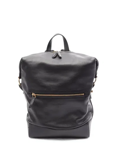 Pre-owned Ferragamo 2010s Leather Backpack In Black