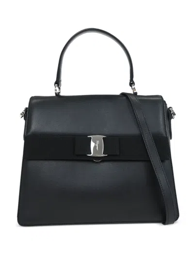 Pre-owned Ferragamo 2010s Leather Tote Bag In Black
