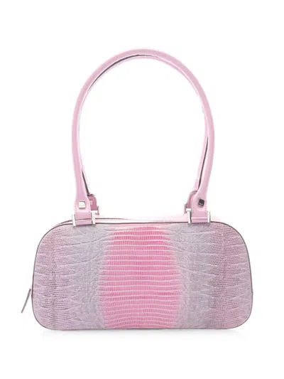 Pre-owned Ferragamo 2010s Lizard-embossed Handbag In Pink