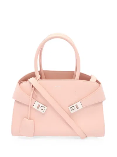 Pre-owned Ferragamo 2010s Small Hug Leather Tote Bag In Pink