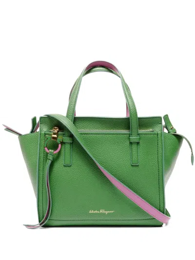 Pre-owned Ferragamo 2015-2025 Eimy Tote Bag In Green